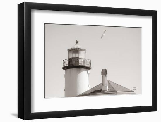 Lighthouse Fly Over-Nathan Larson-Framed Photographic Print