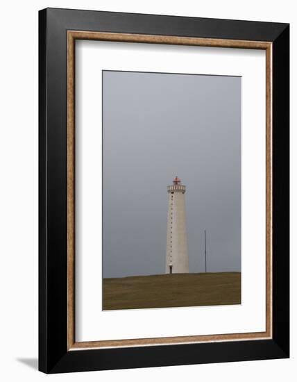 Lighthouse Gardskagi, Reykjanes Peninsula, South West Iceland-Julia Wellner-Framed Photographic Print