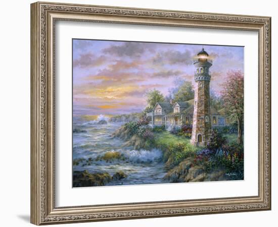 Lighthouse Haven 2-Nicky Boehme-Framed Giclee Print