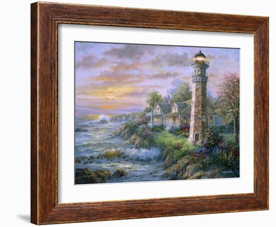 Lighthouse Haven 2-Nicky Boehme-Framed Giclee Print