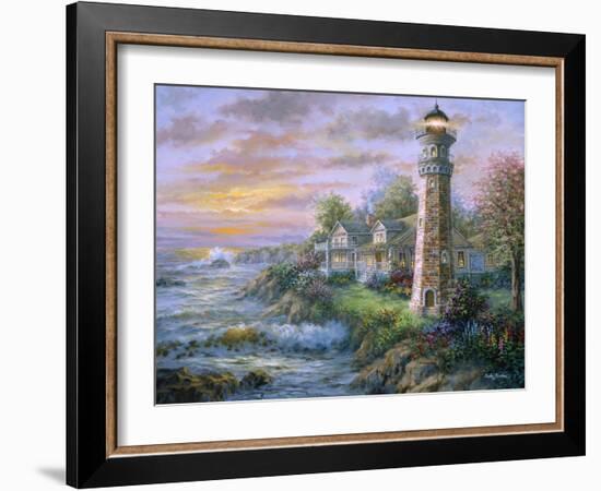 Lighthouse Haven 2-Nicky Boehme-Framed Giclee Print