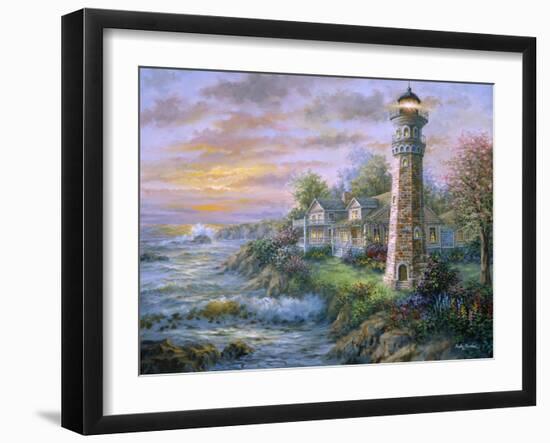 Lighthouse Haven 2-Nicky Boehme-Framed Giclee Print
