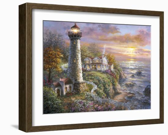 Lighthouse Haven-Nicky Boehme-Framed Giclee Print