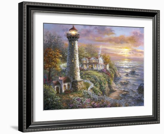 Lighthouse Haven-Nicky Boehme-Framed Giclee Print