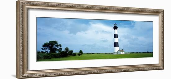 Lighthouse in a Field, Bodie Island Lighthouse, Bodie Island, North Carolina, USA-null-Framed Premium Photographic Print