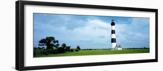 Lighthouse in a Field, Bodie Island Lighthouse, Bodie Island, North Carolina, USA-null-Framed Premium Photographic Print