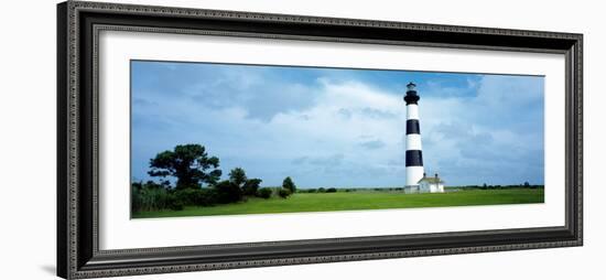 Lighthouse in a Field, Bodie Island Lighthouse, Bodie Island, North Carolina, USA-null-Framed Premium Photographic Print