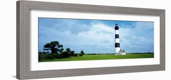 Lighthouse in a Field, Bodie Island Lighthouse, Bodie Island, North Carolina, USA-null-Framed Photographic Print