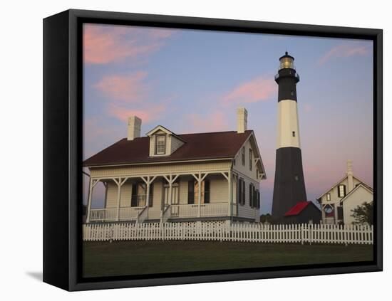 Lighthouse in Early Light at Tybee Island, Georgia, Usa-Joanne Wells-Framed Premier Image Canvas