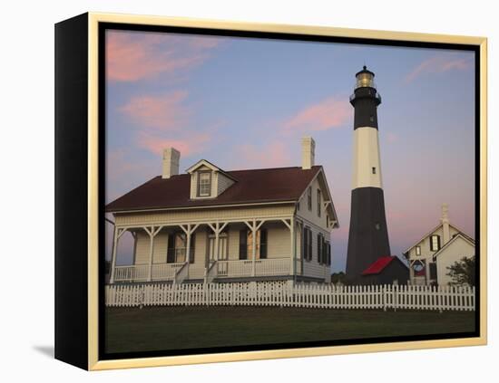 Lighthouse in Early Light at Tybee Island, Georgia, Usa-Joanne Wells-Framed Premier Image Canvas