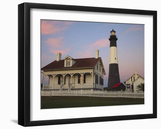 Lighthouse in Early Light at Tybee Island, Georgia, Usa-Joanne Wells-Framed Photographic Print