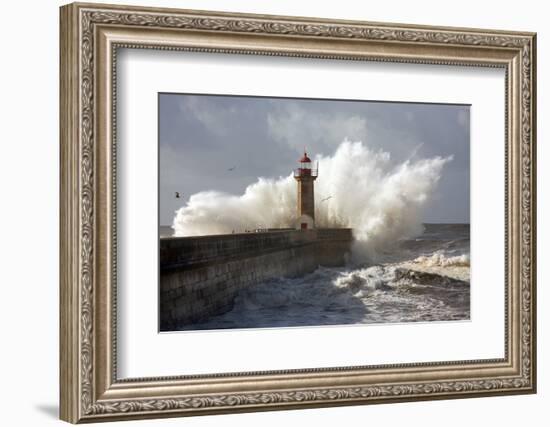 Lighthouse in Foz of Douro, Portugal-jpcasais-Framed Photographic Print