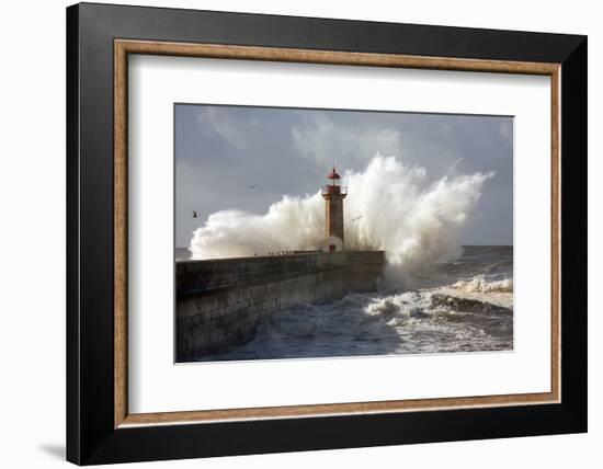 Lighthouse in Foz of Douro, Portugal-jpcasais-Framed Photographic Print