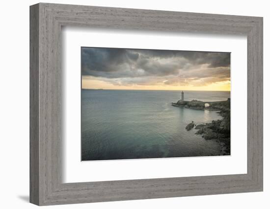 Lighthouse in the bay in Bittany-Philippe Manguin-Framed Photographic Print
