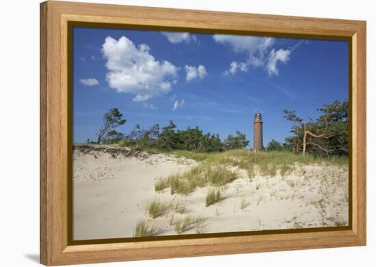 Lighthouse in the Dunes at Darsser Ort Boat on the Darss Peninsula-Uwe Steffens-Framed Premier Image Canvas