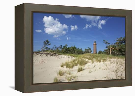 Lighthouse in the Dunes at Darsser Ort Boat on the Darss Peninsula-Uwe Steffens-Framed Premier Image Canvas