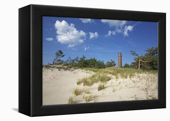 Lighthouse in the Dunes at Darsser Ort Boat on the Darss Peninsula-Uwe Steffens-Framed Premier Image Canvas