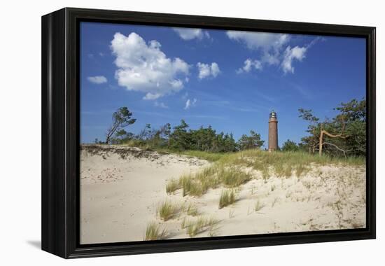 Lighthouse in the Dunes at Darsser Ort Boat on the Darss Peninsula-Uwe Steffens-Framed Premier Image Canvas