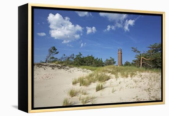 Lighthouse in the Dunes at Darsser Ort Boat on the Darss Peninsula-Uwe Steffens-Framed Premier Image Canvas