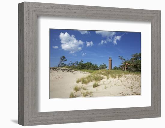 Lighthouse in the Dunes at Darsser Ort Boat on the Darss Peninsula-Uwe Steffens-Framed Photographic Print