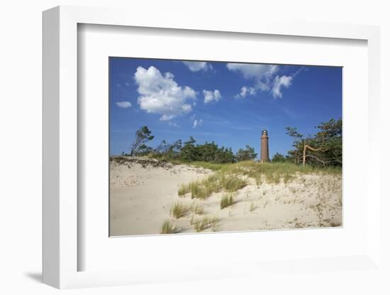 Lighthouse in the Dunes at Darsser Ort Boat on the Darss Peninsula-Uwe Steffens-Framed Photographic Print