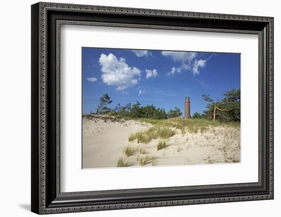 Lighthouse in the Dunes at Darsser Ort Boat on the Darss Peninsula-Uwe Steffens-Framed Photographic Print