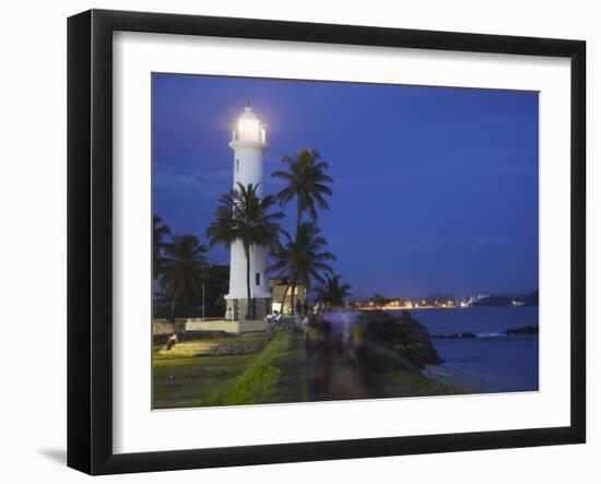 Lighthouse in the Fort at Dusk, Galle, Southern Province, Sri Lanka-Ian Trower-Framed Photographic Print