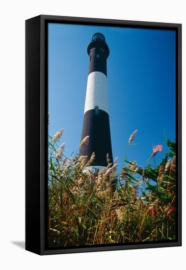 Lighthouse in the Marsh, Fire Island, New York-George Oze-Framed Premier Image Canvas