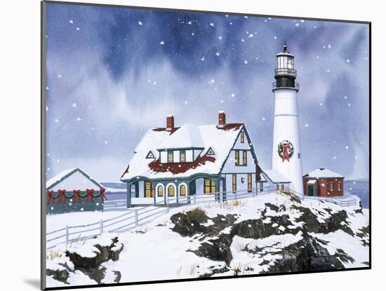 Lighthouse in Winter-William Vanderdasson-Mounted Giclee Print