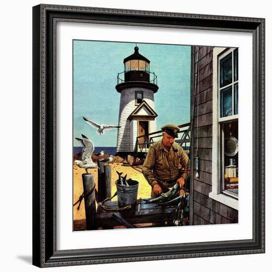 "Lighthouse Keeper", June 26, 1954-Stevan Dohanos-Framed Giclee Print