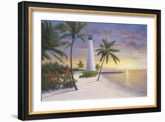 Lighthouse, Key Biscayne-Diane Romanello-Framed Art Print