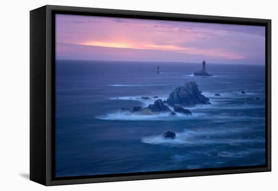 Lighthouse La Vieille, Bretagne, France-Philippe Manguin-Framed Premier Image Canvas