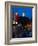 Lighthouse Lit Up at Dusk, Colonia Del Sacramento, Uruguay-null-Framed Photographic Print