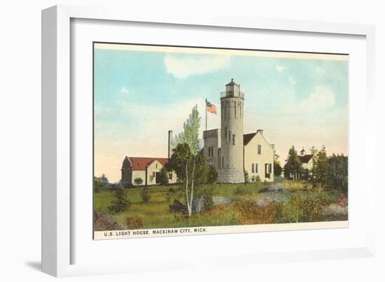 Lighthouse, Mackinaw City, Michigan-null-Framed Art Print