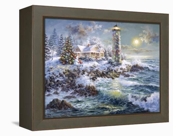 Lighthouse Merriment-Nicky Boehme-Framed Premier Image Canvas