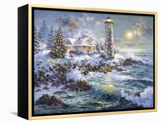 Lighthouse Merriment-Nicky Boehme-Framed Premier Image Canvas