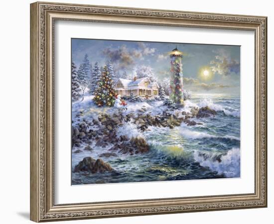 Lighthouse Merriment-Nicky Boehme-Framed Giclee Print