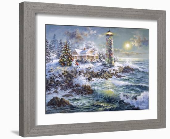 Lighthouse Merriment-Nicky Boehme-Framed Giclee Print