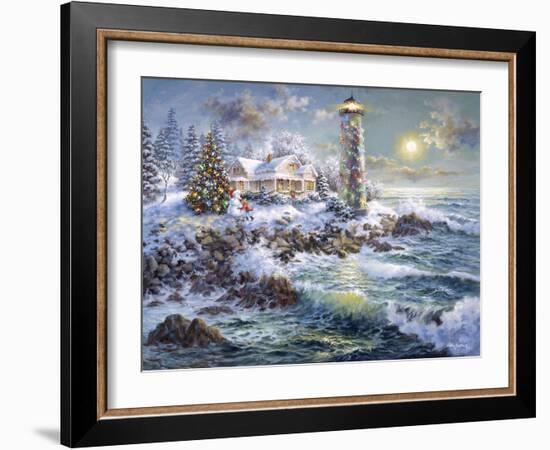 Lighthouse Merriment-Nicky Boehme-Framed Giclee Print