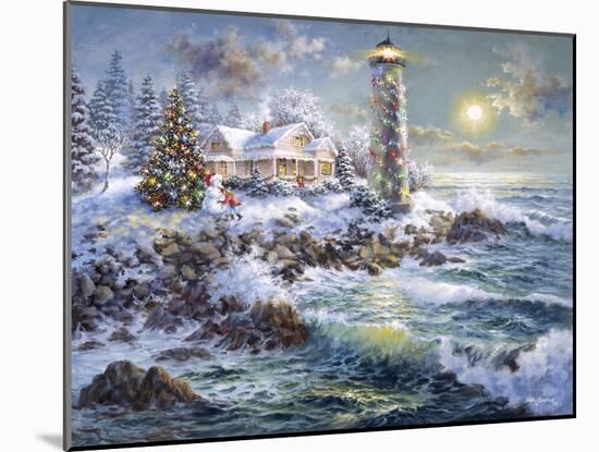Lighthouse Merriment-Nicky Boehme-Mounted Giclee Print