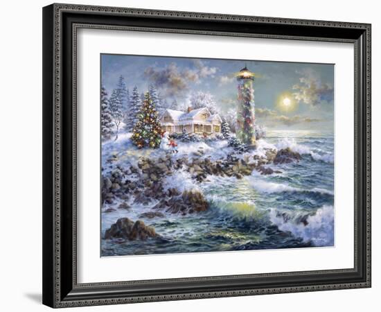 Lighthouse Merriment-Nicky Boehme-Framed Giclee Print