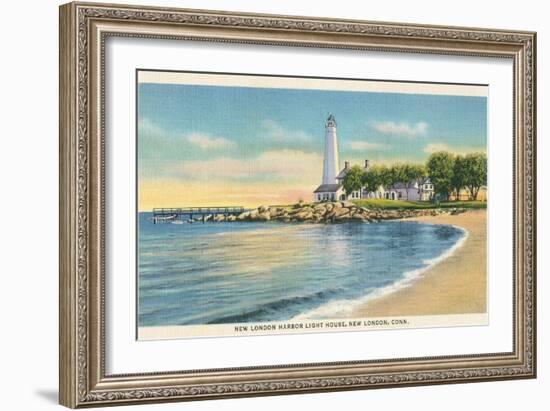 Lighthouse, New London Harbor, Connecticut-null-Framed Art Print