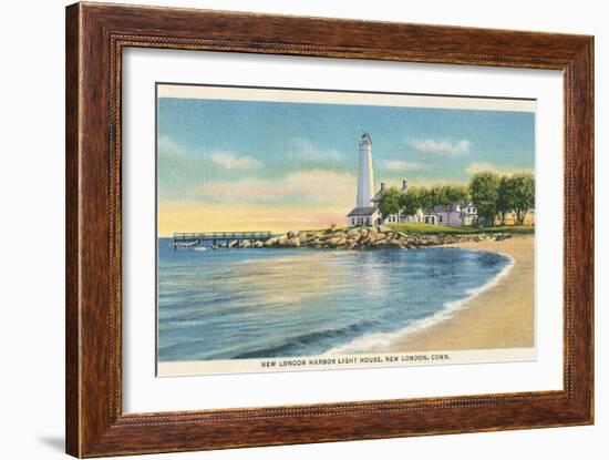 Lighthouse, New London Harbor, Connecticut-null-Framed Art Print