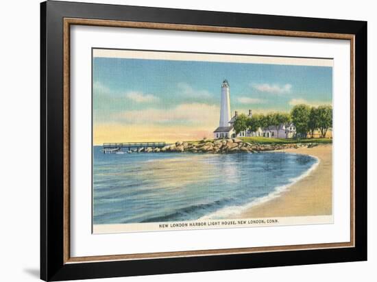 Lighthouse, New London Harbor, Connecticut-null-Framed Art Print
