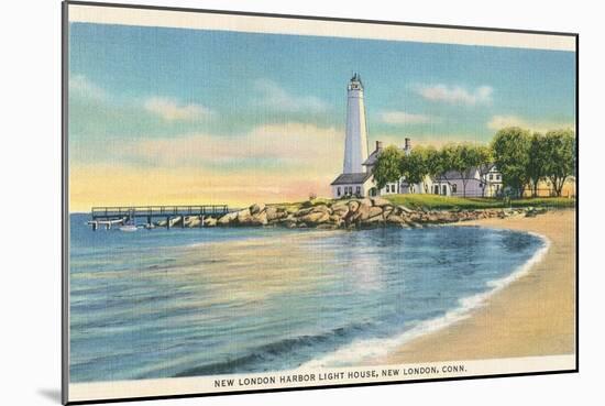 Lighthouse, New London Harbor, Connecticut-null-Mounted Art Print