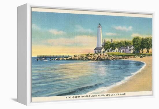 Lighthouse, New London Harbor, Connecticut-null-Framed Stretched Canvas