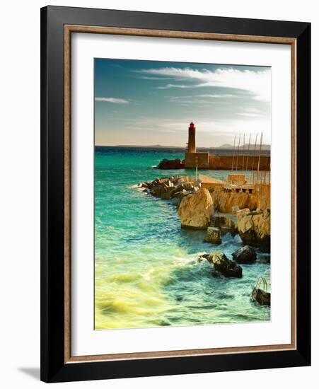 Lighthouse - Nice Port - France-Philippe Hugonnard-Framed Photographic Print