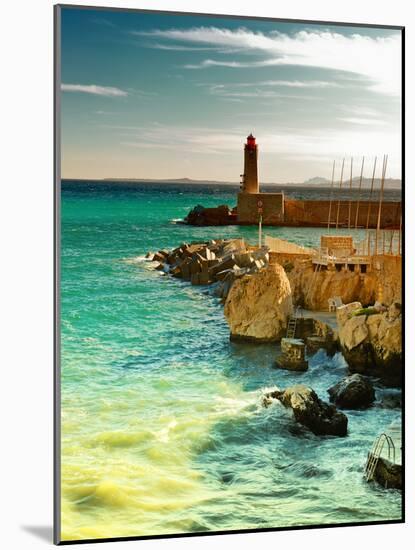 Lighthouse - Nice Port - France-Philippe Hugonnard-Mounted Photographic Print