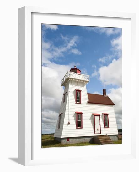 Lighthouse North Rustico Harbour, Rustico Harbour, Nova Scotia, Canada, North America-Michael DeFreitas-Framed Photographic Print