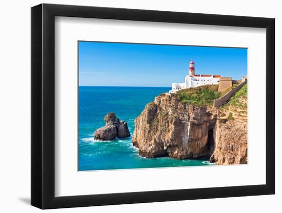 Lighthouse of Cabo Sao Vicente, Sagres, Portugal-topdeq-Framed Photographic Print